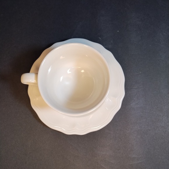 Set of 4 Federalist Ironstone Cup & Saucer‎ Scalloped Edge 4238 Japan 3" Vintage - Picture 4 of 16